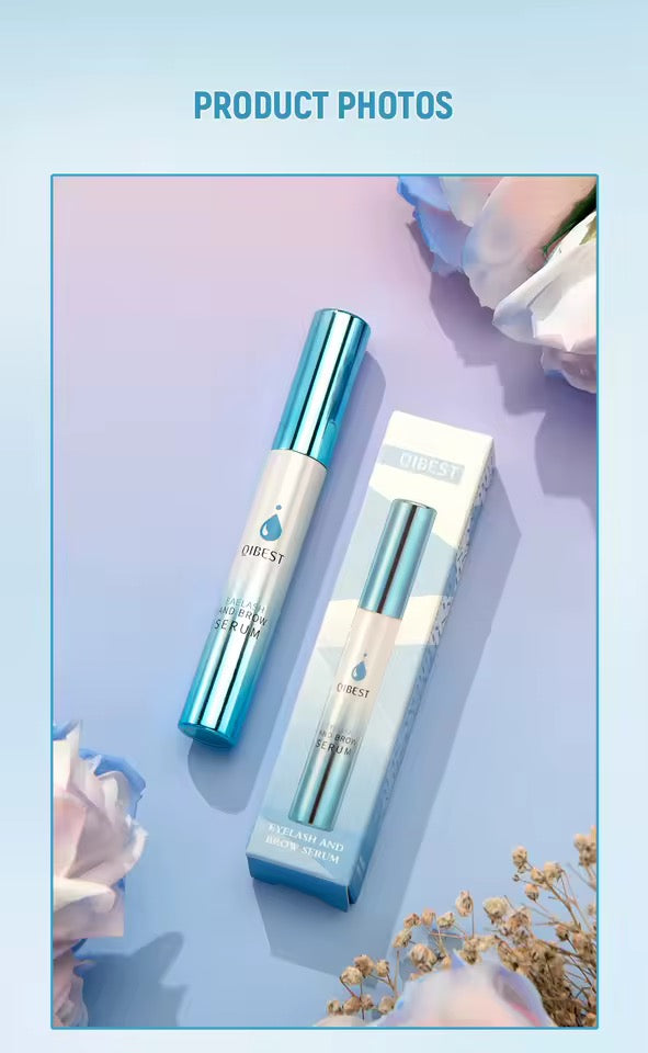 QIBEST Eyebrow Growth Serum Thicker Eyelash Moisturizing Longer Lashes Fast Eyelashes Volume Eyebrows Eyelash Mascara Enhancer