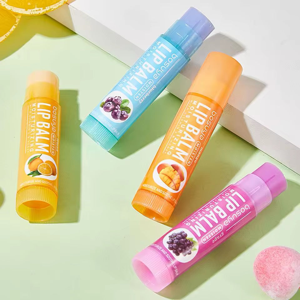 2 pcs Assorted Fruit Flavor Lip Balm Set - Hydrating, Nourishing & Prevents Chapped Lips - Care for Dry Lips & Fine Lines
