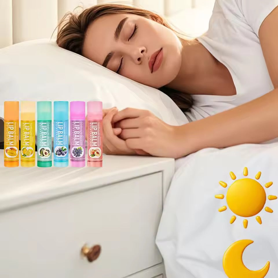 2 pcs Assorted Fruit Flavor Lip Balm Set - Hydrating, Nourishing & Prevents Chapped Lips - Care for Dry Lips & Fine Lines