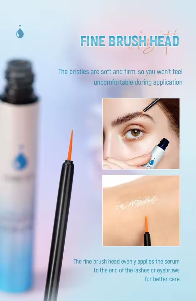 QIBEST Eyebrow Growth Serum Thicker Eyelash Moisturizing Longer Lashes Fast Eyelashes Volume Eyebrows Eyelash Mascara Enhancer