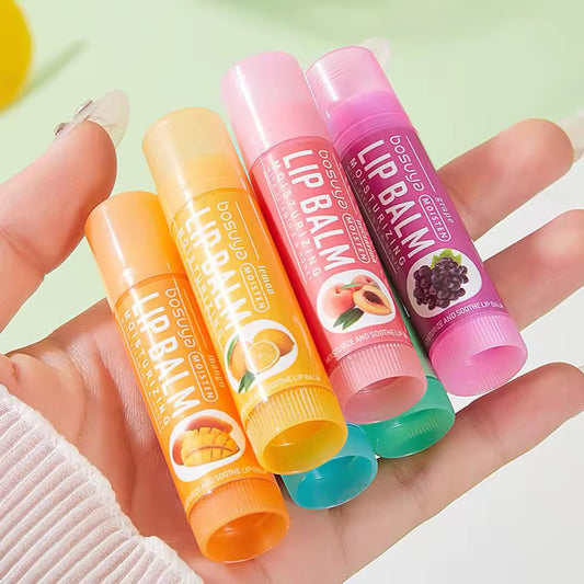 2 pcs Assorted Fruit Flavor Lip Balm Set - Hydrating, Nourishing & Prevents Chapped Lips - Care for Dry Lips & Fine Lines